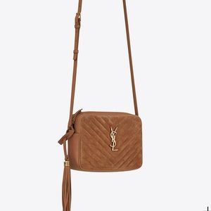 LOU CAMERA BAG IN QUILTED SUEDE AND SMOOTH LEATHER